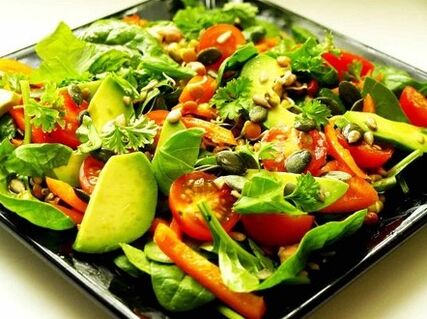 Verduras en un plato